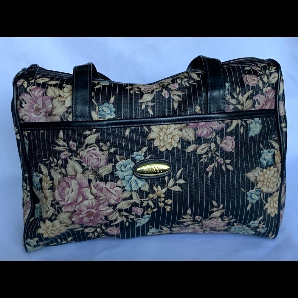 Vintage GITANO Handbag FLORAL STRIPES